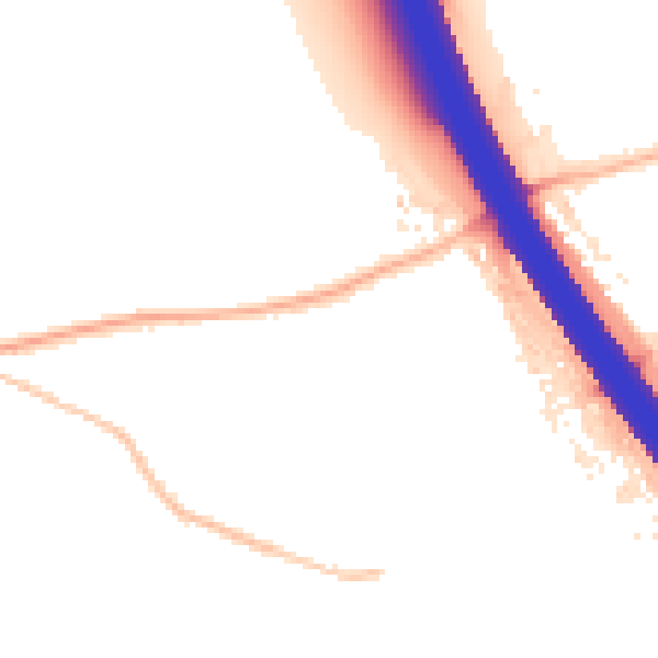 Night-time road noise heatmap for KT15 1AH