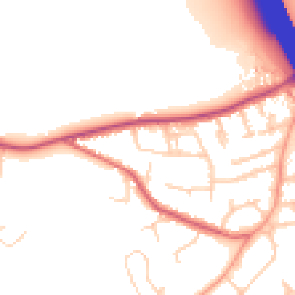 Daytime road noise heatmap for KT15 1AS