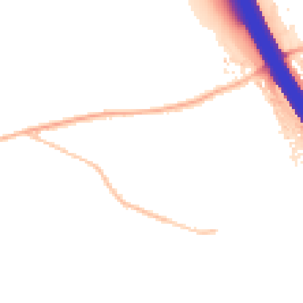 Night-time road noise heatmap for KT15 1AT