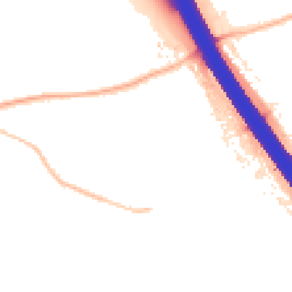 Night-time road noise heatmap for KT15 1AW