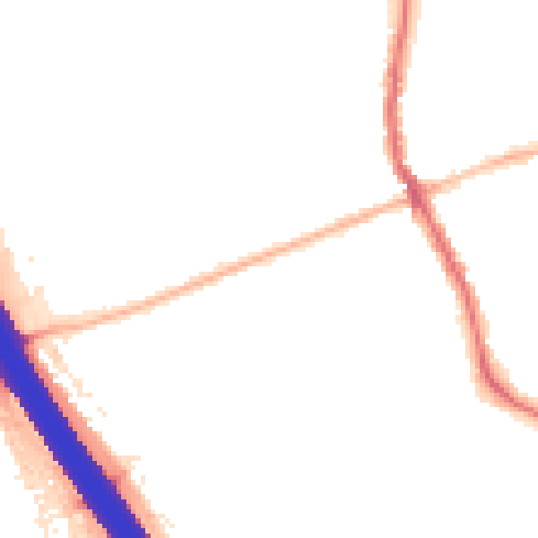 Night-time road noise heatmap for KT15 1BF