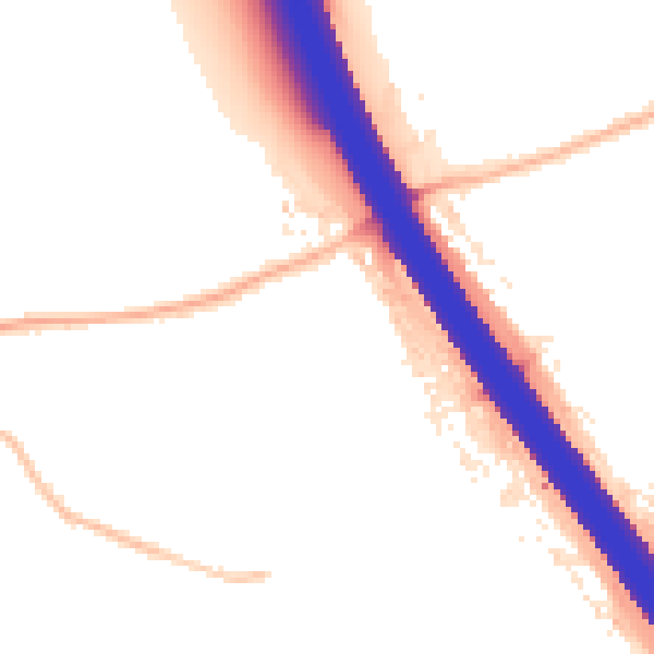 Night-time road noise heatmap for KT15 1BT