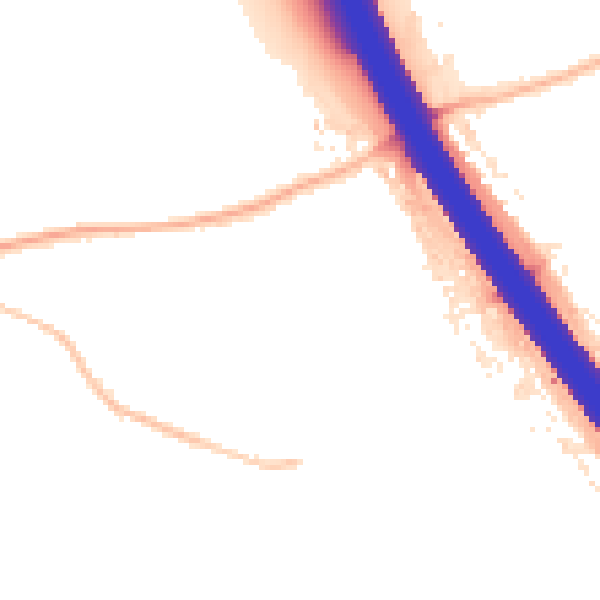 Night-time road noise heatmap for KT15 1BX