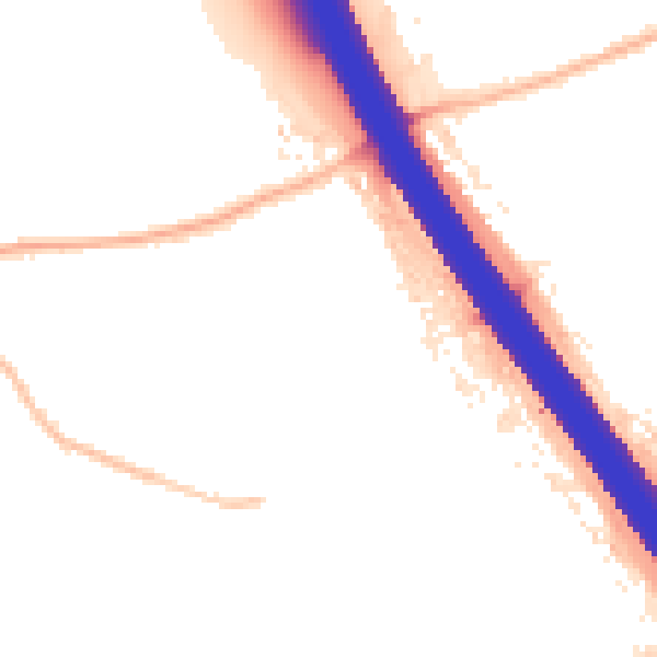 Night-time road noise heatmap for KT15 1BY