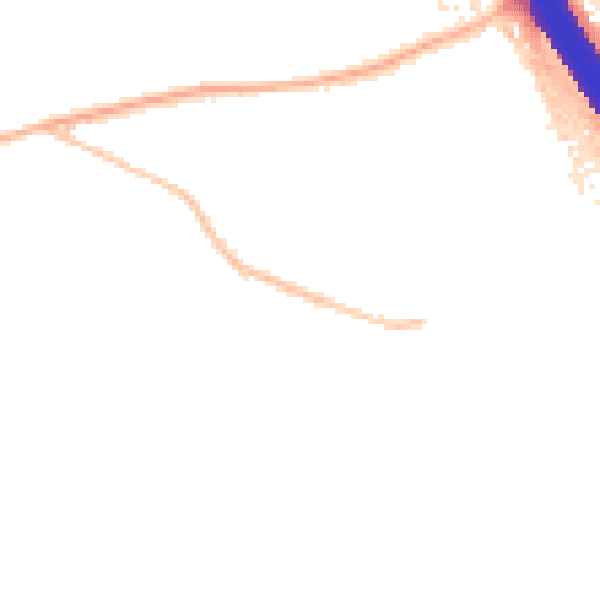 Night-time road noise heatmap for KT15 1DJ