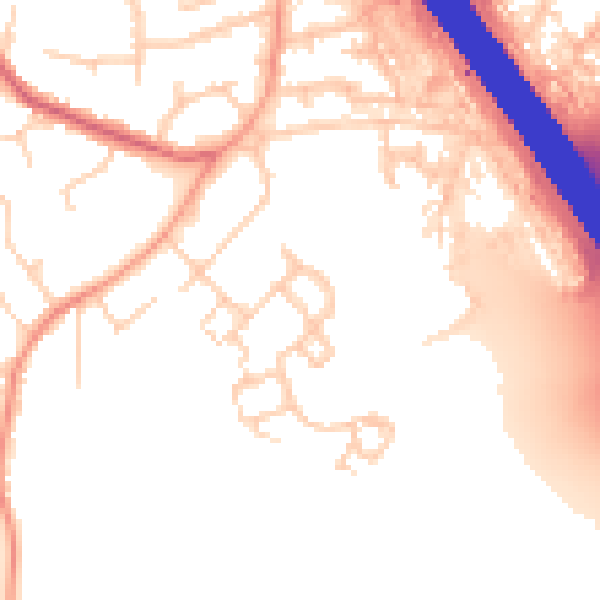 Daytime road noise heatmap for KT15 1FP