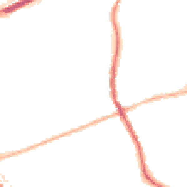 Night-time road noise heatmap for KT15 1QG