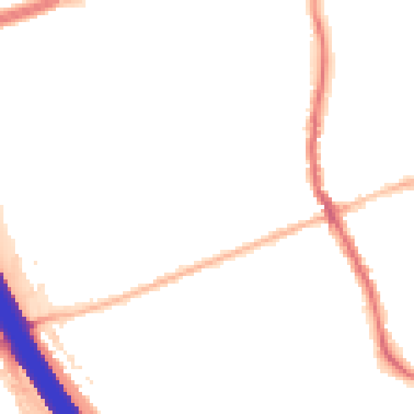 Night-time road noise heatmap for KT15 1QL