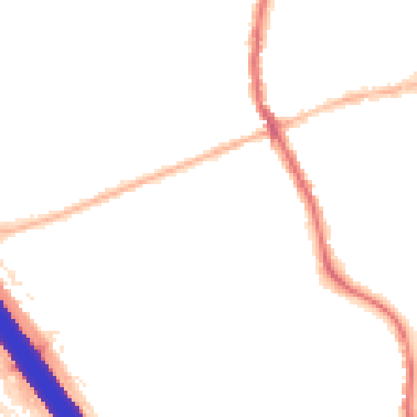 Night-time road noise heatmap for KT15 1SB