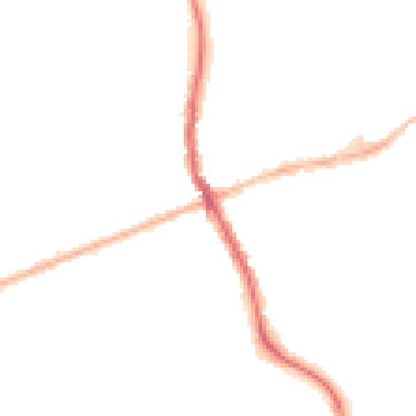 Night-time road noise heatmap for KT15 1SX