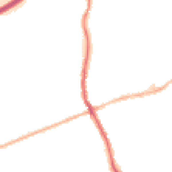 Night-time road noise heatmap for KT15 1TP