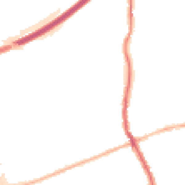Night-time road noise heatmap for KT15 1UJ
