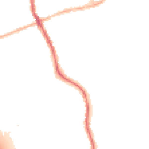 Night-time road noise heatmap for KT15 2BT