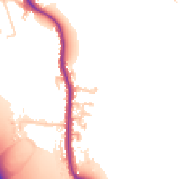 Daytime road noise heatmap for KT15 2DE