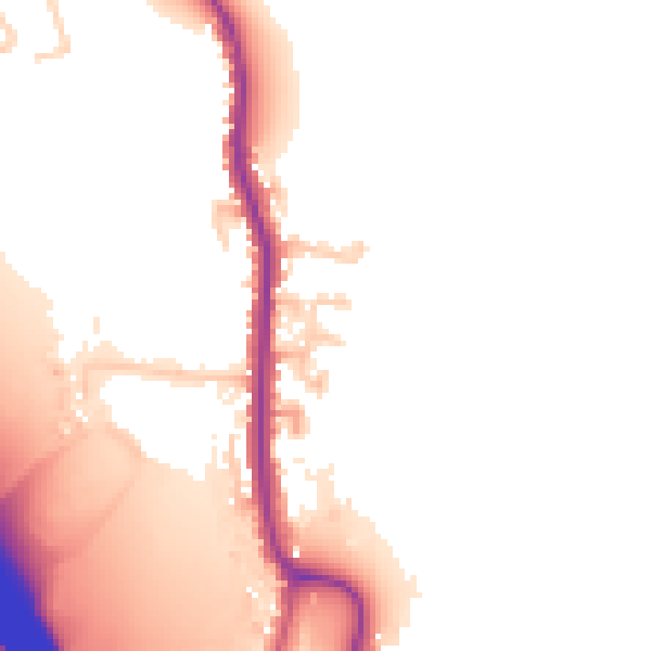 Daytime road noise heatmap for KT15 2DQ
