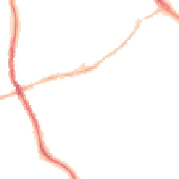 Night-time road noise heatmap for KT15 2LL