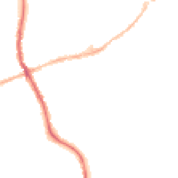 Night-time road noise heatmap for KT15 2LQ