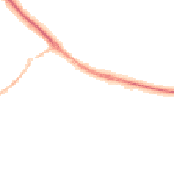 Night-time road noise heatmap for KT15 2NX