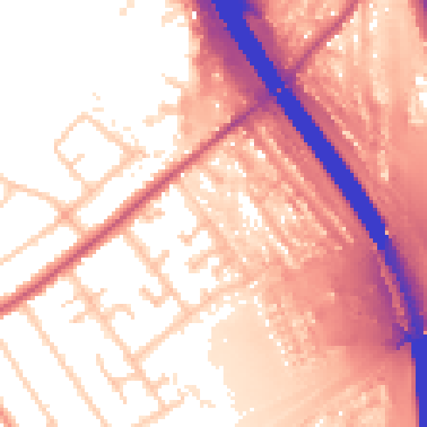 Daytime road noise heatmap for KT15 3AG