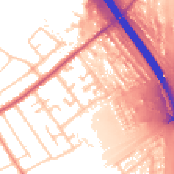 Daytime road noise heatmap for KT15 3AH