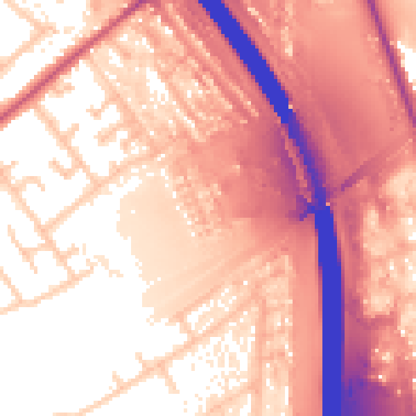 Daytime road noise heatmap for KT15 3AR