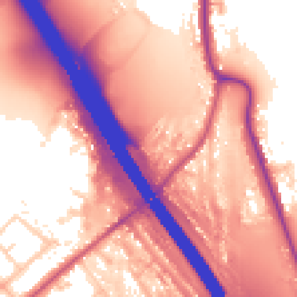 Daytime road noise heatmap for KT15 3DQ