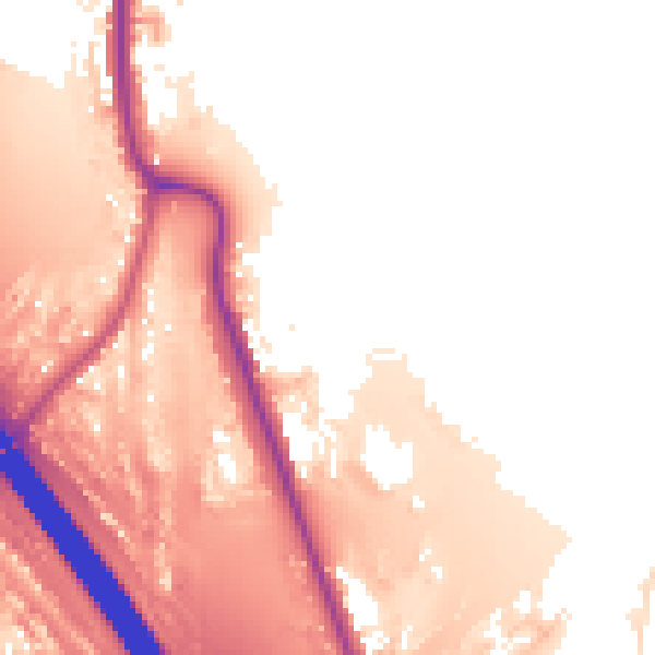 Daytime road noise heatmap for KT15 3JD