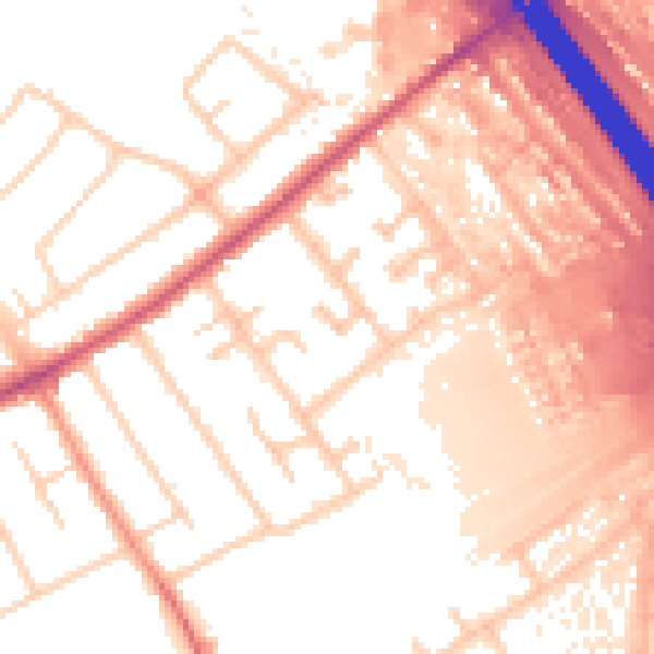 Daytime road noise heatmap for KT15 3PF