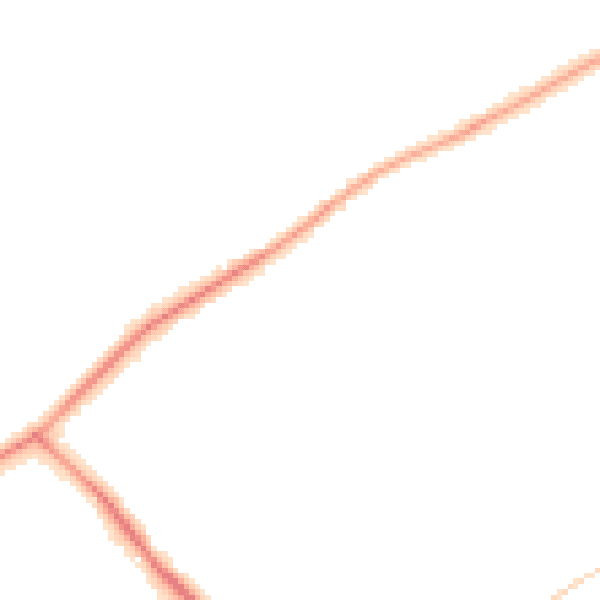 Night-time road noise heatmap for KT15 3QF