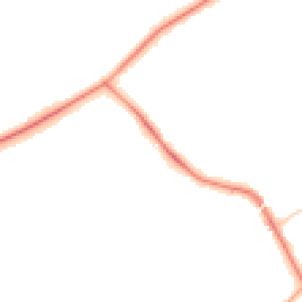 Night-time road noise heatmap for KT15 3QP