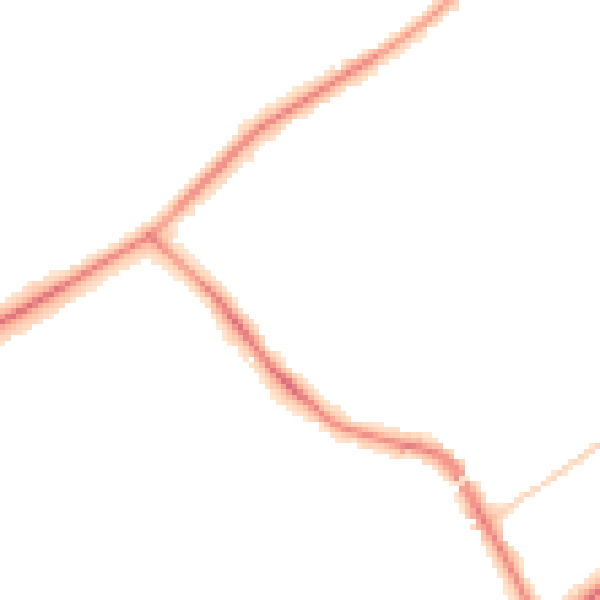 Night-time road noise heatmap for KT15 3QW