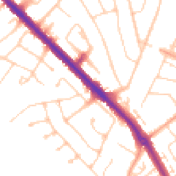 Daytime road noise heatmap for KT19 0AB