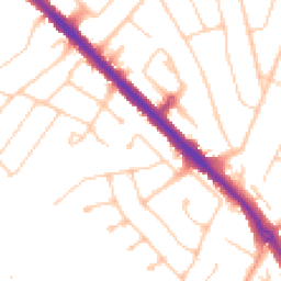 Daytime road noise heatmap for KT19 0AD