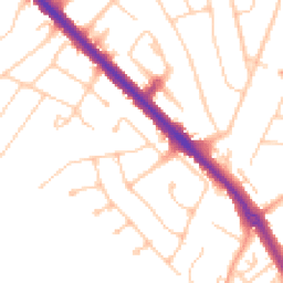 Daytime road noise heatmap for KT19 0AE