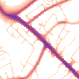 Daytime road noise heatmap for KT19 0AG