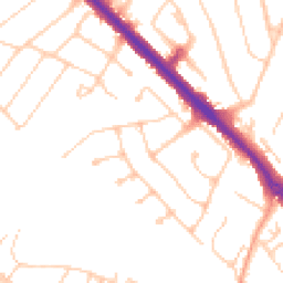 Daytime road noise heatmap for KT19 0AJ