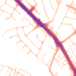 Daytime road noise heatmap for KT19 0AR
