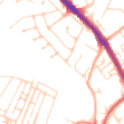 Daytime road noise heatmap for KT19 0AX