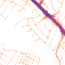 Daytime road noise heatmap for KT19 0BB