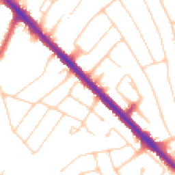 Daytime road noise heatmap for KT19 0BW