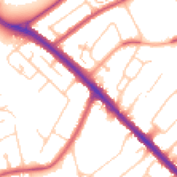 Daytime road noise heatmap for KT19 0DB
