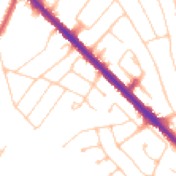 Daytime road noise heatmap for KT19 0DZ