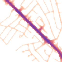 Daytime road noise heatmap for KT19 0EA