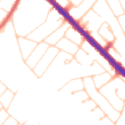 Daytime road noise heatmap for KT19 0EB