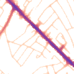 Daytime road noise heatmap for KT19 0EG