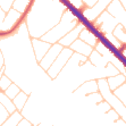 Daytime road noise heatmap for KT19 0EN
