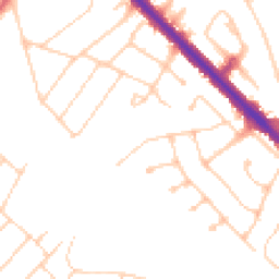 Daytime road noise heatmap for KT19 0ET