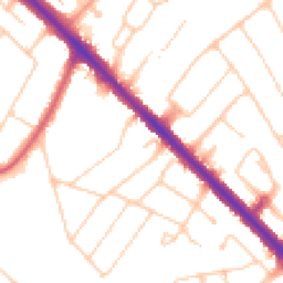 Daytime road noise heatmap for KT19 0HE