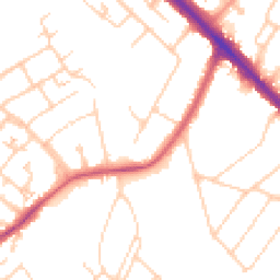 Daytime road noise heatmap for KT19 0JH