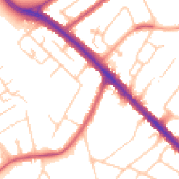Daytime road noise heatmap for KT19 0JL